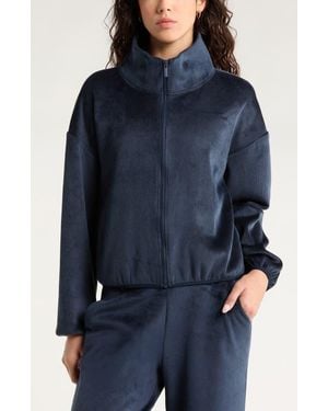 Zella Plush Rib Jacket - Blue