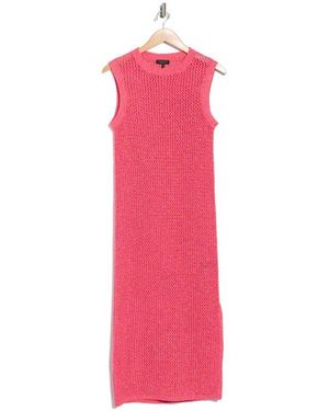 Rag & Bone Carter Open Knit Tank Dress - Pink
