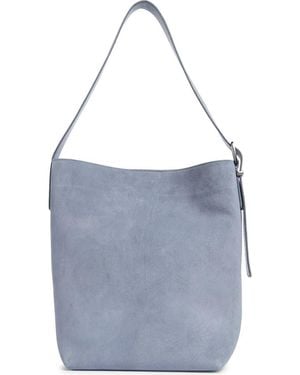 Madewell Essentials Suede Bucket Bag - Blue