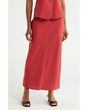 Theory Fluid Maxi Skirt - Red