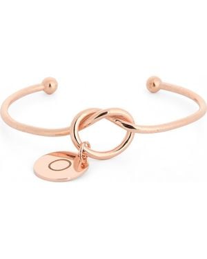 Meshmerise Love Knot Initial Bracelet - Pink
