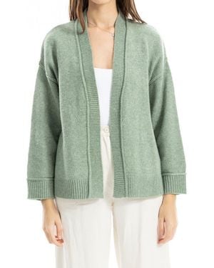 Max Studio Open Front Cardigan - Green