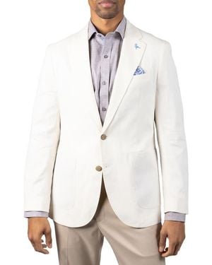 Tailorbyrd Textured Linen Blend Sport Coat - White