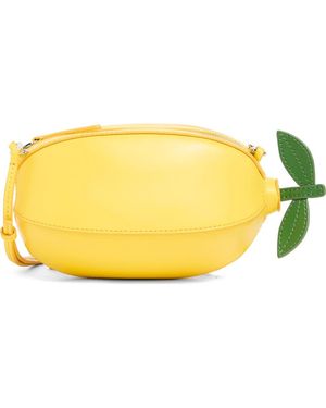 STAUD Limona Leather Shoulder Bag - Yellow