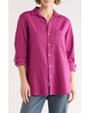 Frank & Eileen Joedy Boyfriend Button-Up Shirt - Pink