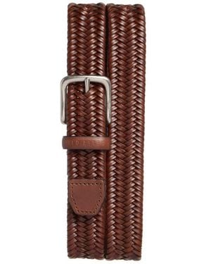 Ted Baker Braided Leather Belt - Brown
