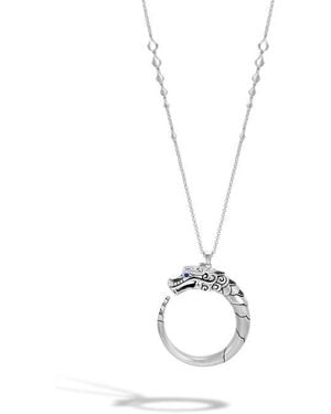 John Hardy Legends Naga Long Pendant Necklace - White