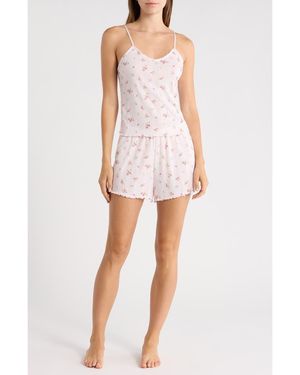 Abound Pretty Pointelle Shortie Pajamas - White