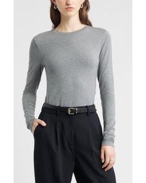 Nordstrom Long Sleeve Crewneck T-Shirt - Gray