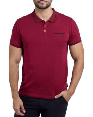 Xray Jeans Jacquard Polo - Red
