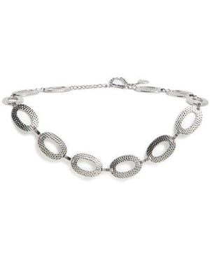Vince Camuto Hammered Oval Chain Belt - Metallic