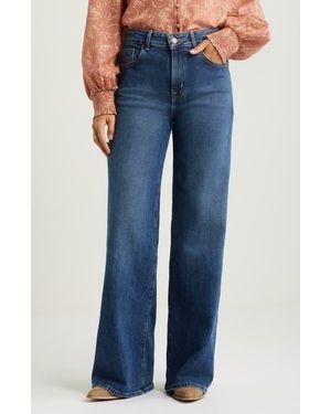 Treasure & Bond High Rise Wide Leg Jeans - Blue