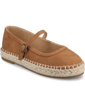 Journee Collection Kenzie Espadrille Flat - Brown