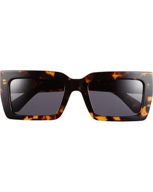 Ferragamo 54Mm Rectangular Sunglasses - Black