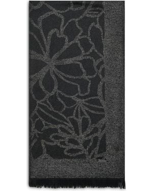 Calvin Klein Metallic Floral Wrap - Gray