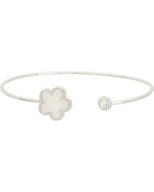 Juvell Clover Bangle Bracelet - White