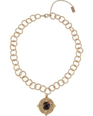 Rachel Roy Tiger's Eye Pendant Necklace - Metallic