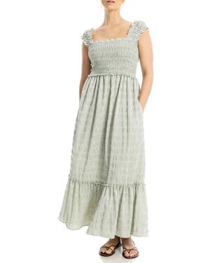 Max Studio Tiered Printed Sundress - White