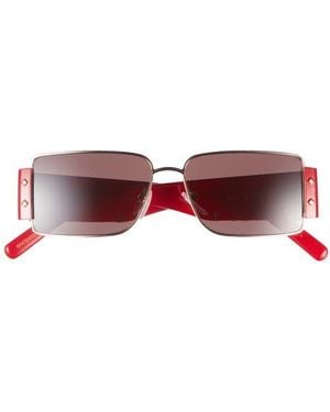 MCM 55Mm Rectangular Sunglasses - Red