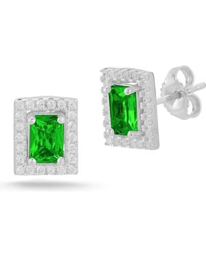Glaze Jewelry 14K Plated Cluster Stud Earrings - Green