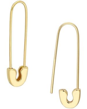 HAWLEY ST Safety Pin Threader Earrings - Metallic
