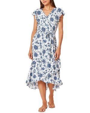Angels Forever Young Ariel Drawstring Waist Midi Dress - Blue