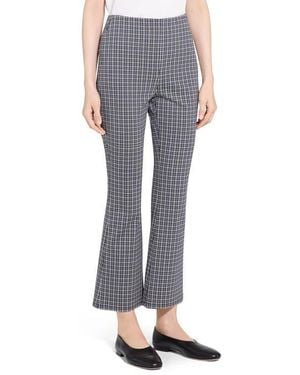Theory High Waist Kick Flare Ankle Pants - Gray