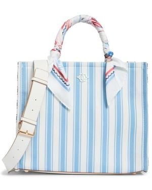 Nanette Lepore Printed Canvas Square Tote Bag - Blue