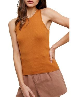 Wishlist Ribbed Tank - Brown