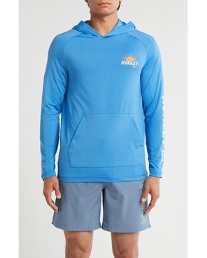 Hurley Sunrise Hooded Upf 50+ Sun Shirt - Blue