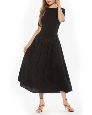 Alexia Admor Rowan Crewneck Midi Dress - Black