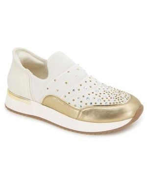 Kenneth Cole Cameron Rhinestone Sneaker - White