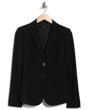 Theory Carissa Verve Stretch Virgin Wool Blazer - Black