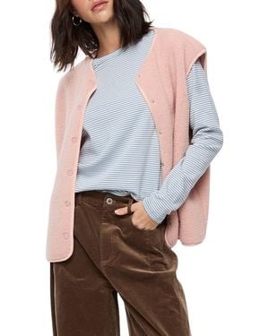 Wishlist Faux Shearling Vest - Pink
