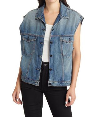 ASKK NY Oversize Denim Vest - Blue