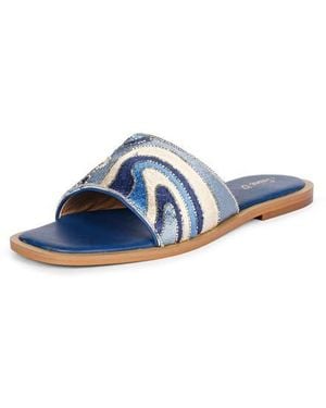 Saint G. Giorgia Slide Sandal - Blue