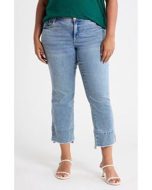 Democracy Kick Flare Step Hem Jeans - Blue