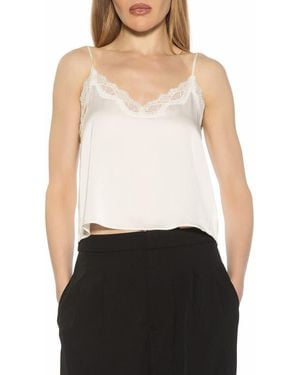 Alexia Admor Isla Lace Trim Cami - White