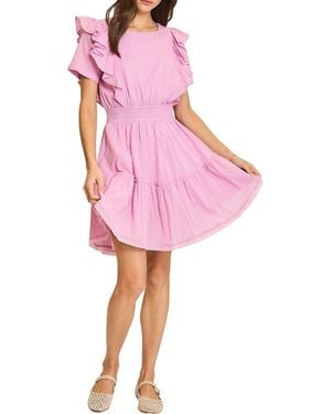 Wishlist Swiss Dot Minidress - Pink