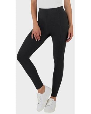 Matty M Front Seam Ankle Leggings - Black