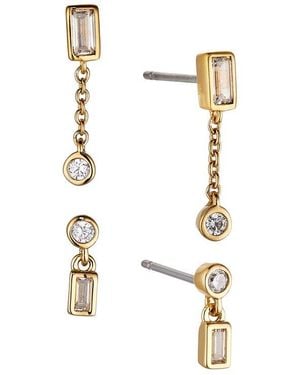Nadri 2-Pack Daylight Cubic Zirconia Drop Earrings - White