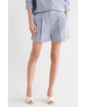 Twp Cisco Pleated Front Cotton Shorts - Multicolor