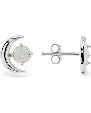 Queen Jewels Lab-Created Opal Sun Moon Stud Earrings - Metallic