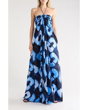 Diane von Furstenberg Aphrodite Print Jumpsuit - Blue