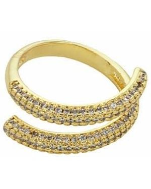 Panacea Pavé Crystal Wrap Ring - Metallic