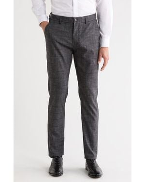 T.R. Premium Plaid Straight Leg Pants - Gray