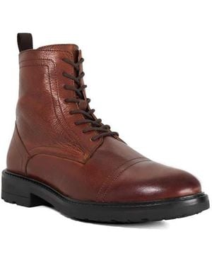 Dune Marrow Lug Sole Boot - Brown
