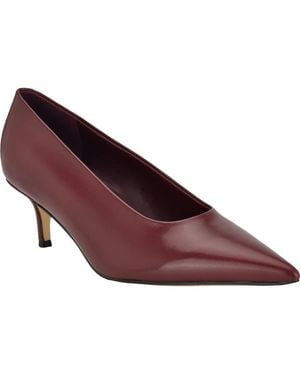 Calvin Klein Voneta Pointed Toe Kitten Heel Pump - Purple