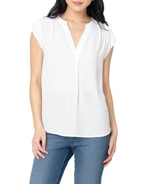 Gibsonlook Cap Sleeve Blouse - White