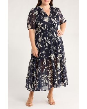 Gibsonlook Kira Print Drawstring Maxi Dress - Multicolor